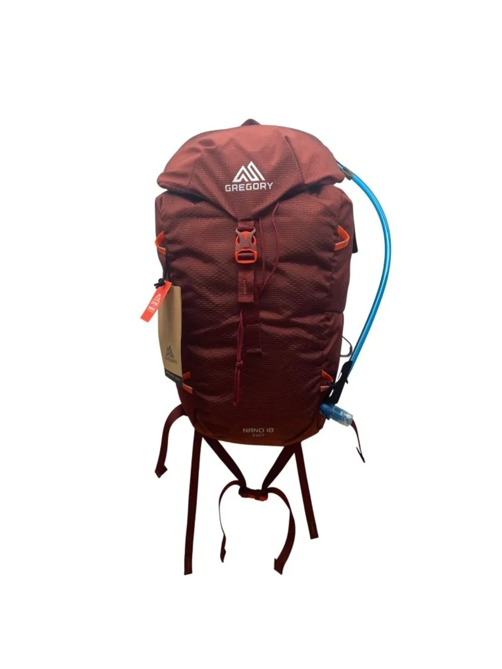 Gregory Unisex Red Nylon With Reservoir Nano 18 H2O Hydration Backpack 3L